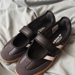 adidas Black and White Mary Jane Sneakers Women